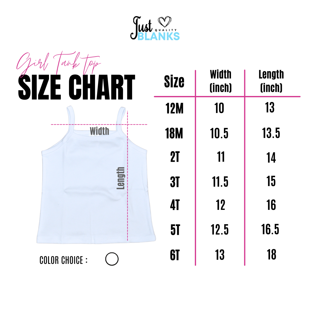 Blank Girls Cotton Tank