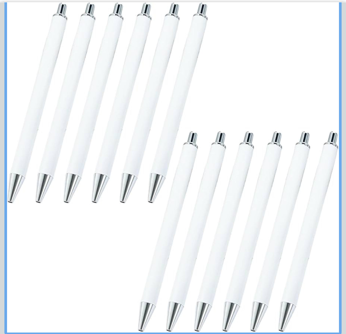(12) White pens with your logo