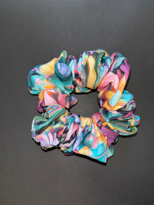 Flower pattern scrunchie