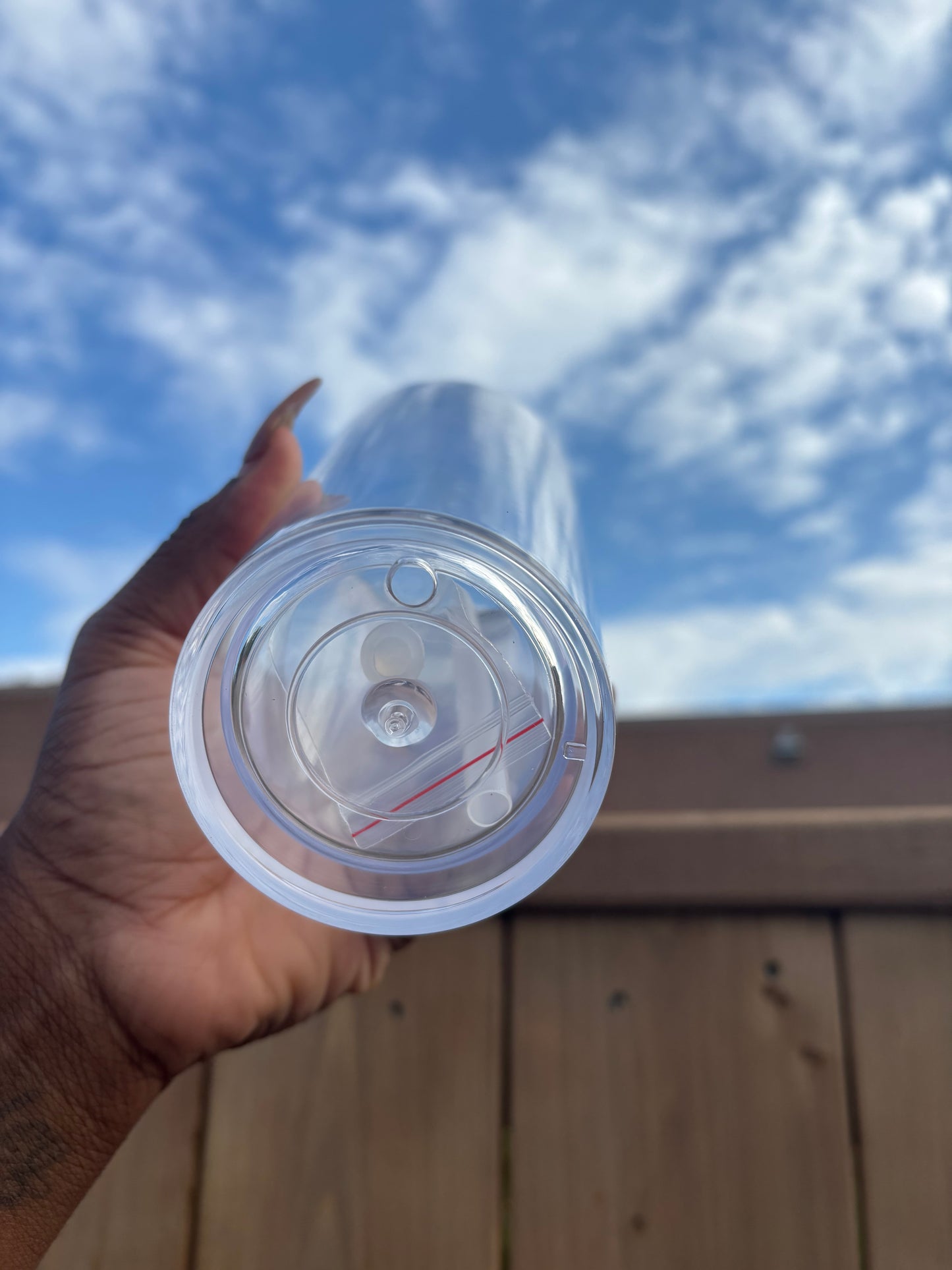 24 Clear Snow globe Tumblr (pre drilled)