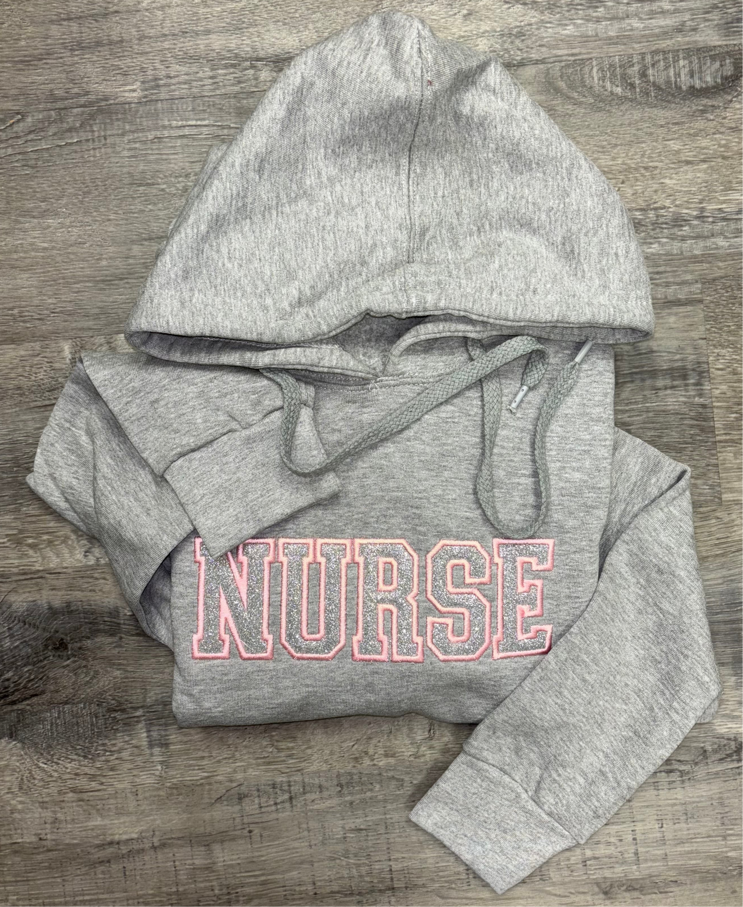 Glitter Appliqué NURSE Hoodie