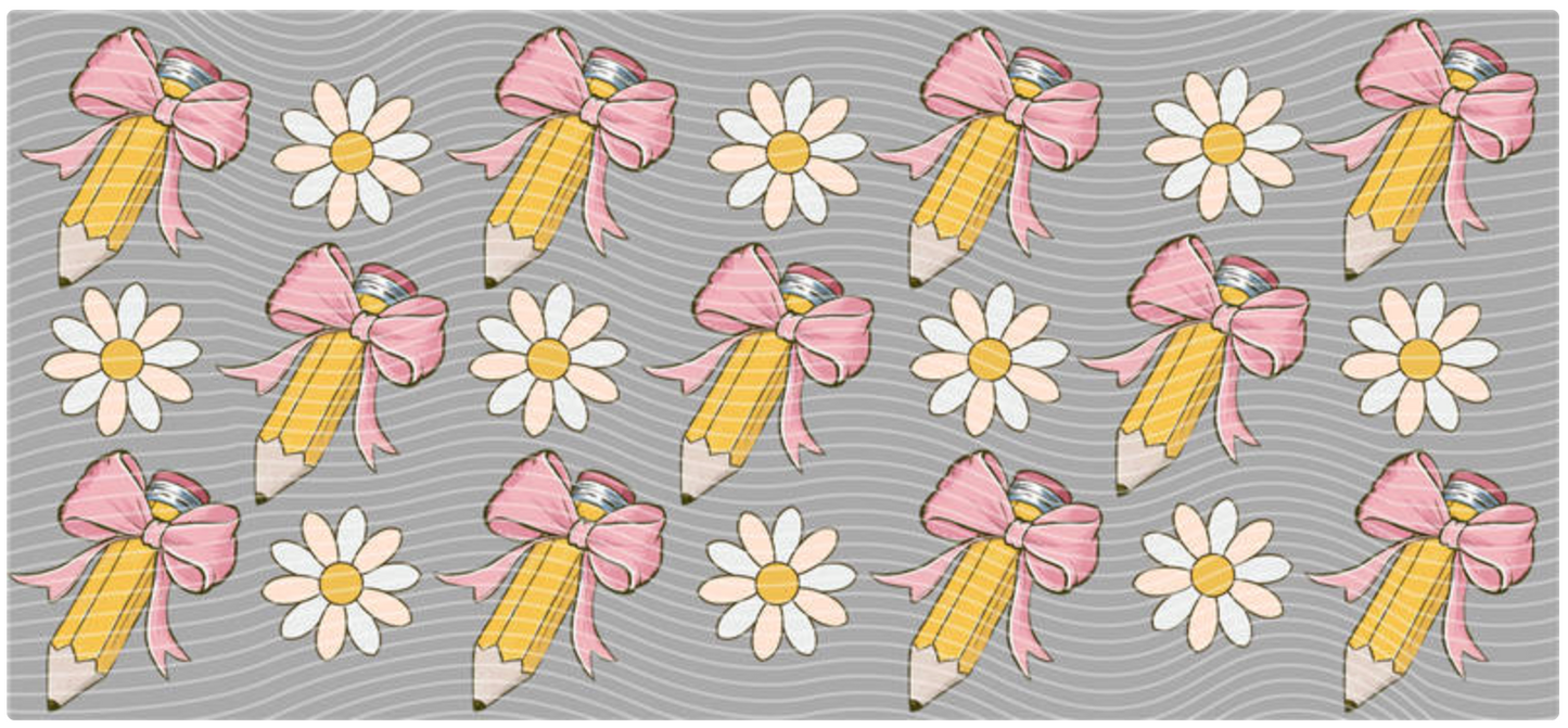 UV DTF- Pencil Daisy