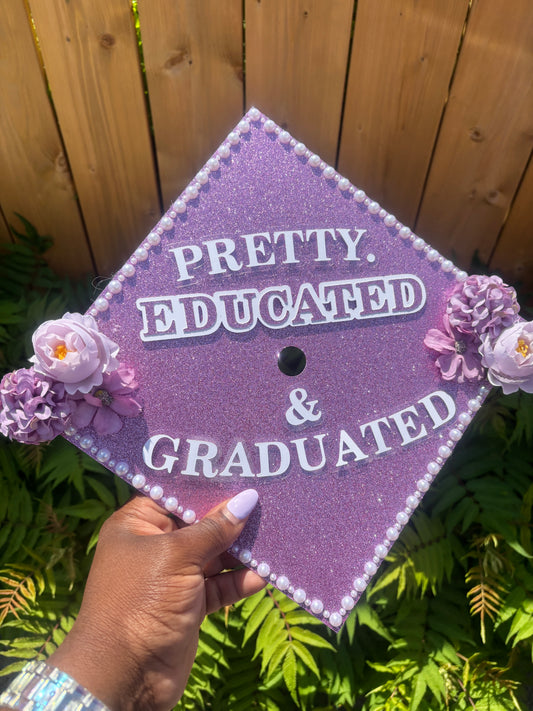 Graduation Cap Topper - Pretty Educated