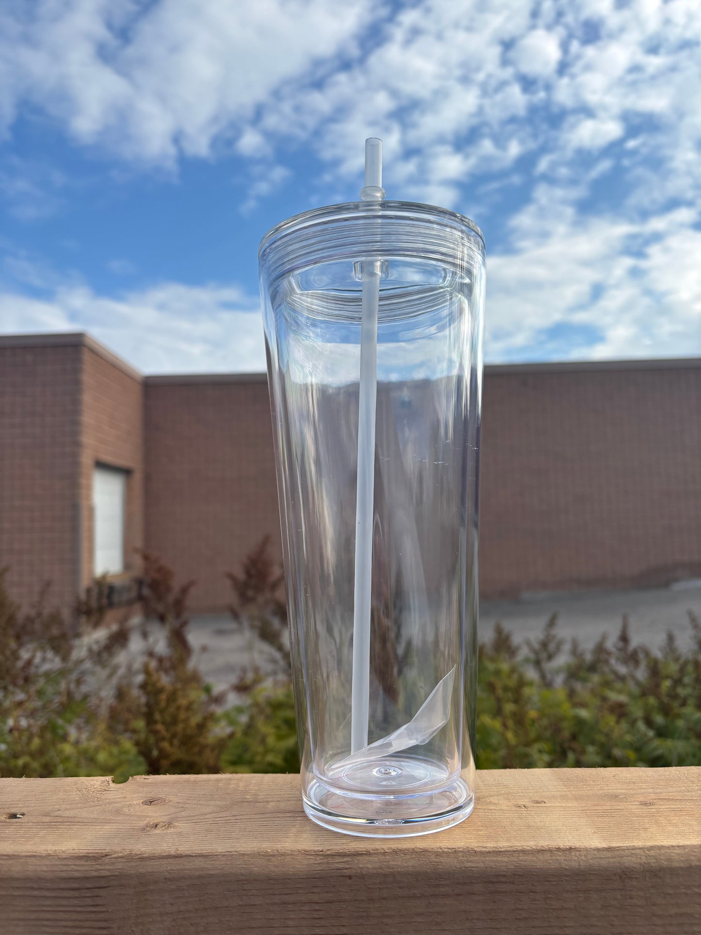 24 Clear Snow globe Tumblr (pre drilled)