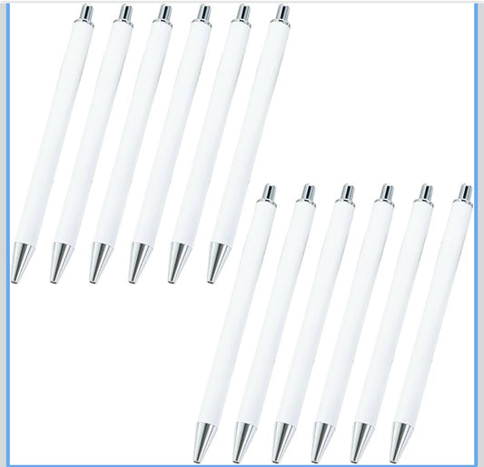 (12) White pens with your logo
