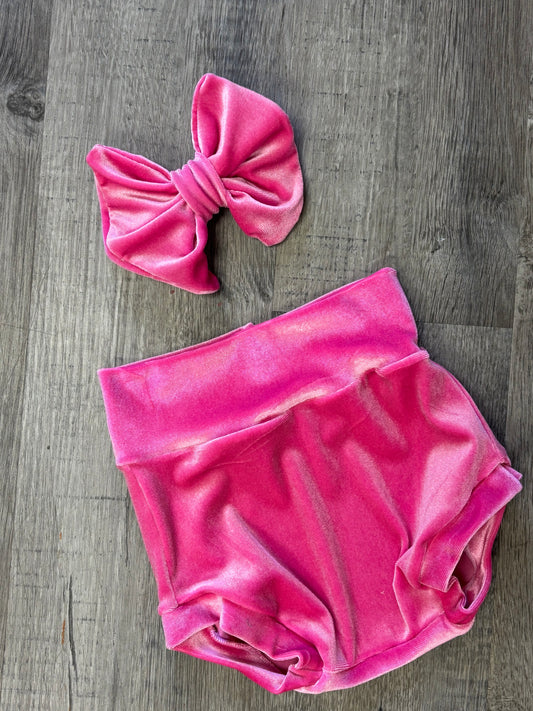 Velvet Bummies/ bloomers & head band