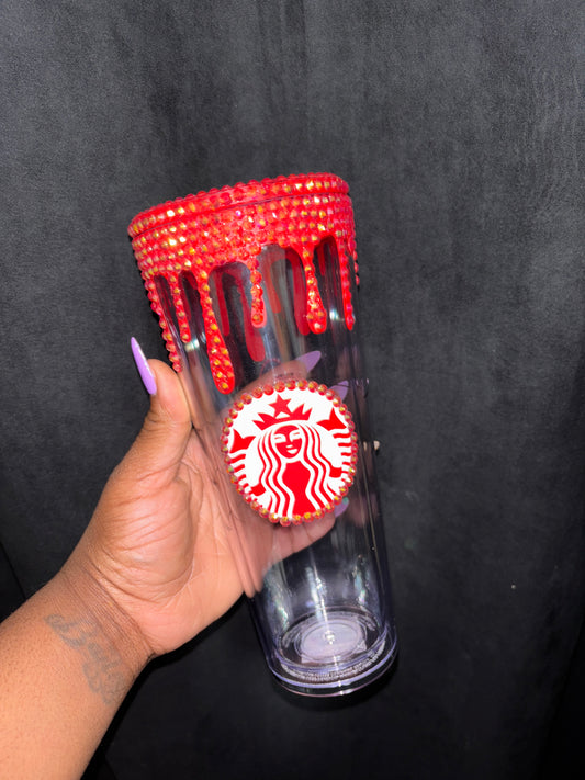Rhinestone Drip tumbler