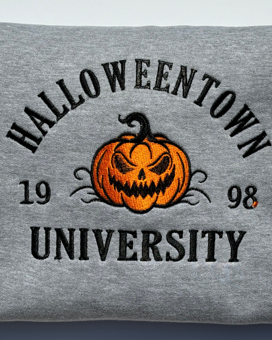 Halloween Town Embroidered Sweatshirt