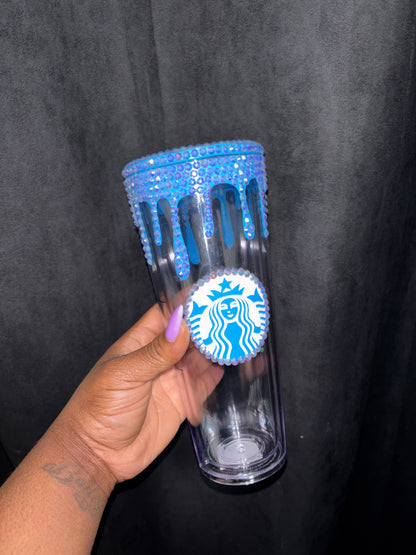 Rhinestone Drip tumbler