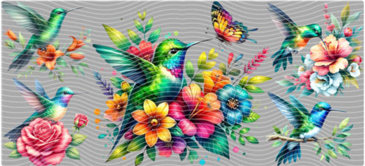 UV DTF- Colorful Hummingbird