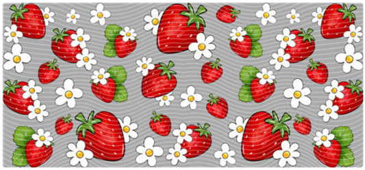UV DTF- Strawberry Flowers