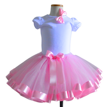 Load image into Gallery viewer, Ribbon Trim Tutu w/ Hair Bow
